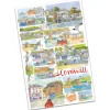 Emma Ball Cornwall by Tea Towel (Red)