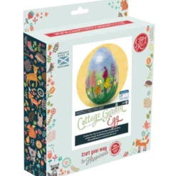 The Crafty Kit Co. Cottage Garden Egg Needle Felting Kit