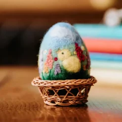 The Crafty Kit Co. Cottage Garden Egg Needle Felting Kit
