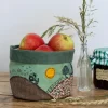 Poppy Treffry Country Life Embroidered Art Pot