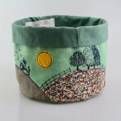 Poppy Treffry Country Life Embroidered Art Pot