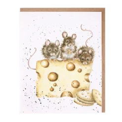 Wrendale Designs 'Crackers about Cheese' Blank Greetings Card