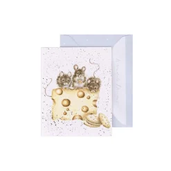 Wrendale Designs 'Crackers About Cheese' Mouse Gift Enclosure Card
