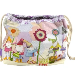 Emma Ball Crafting Gnomes Drawstring Bag