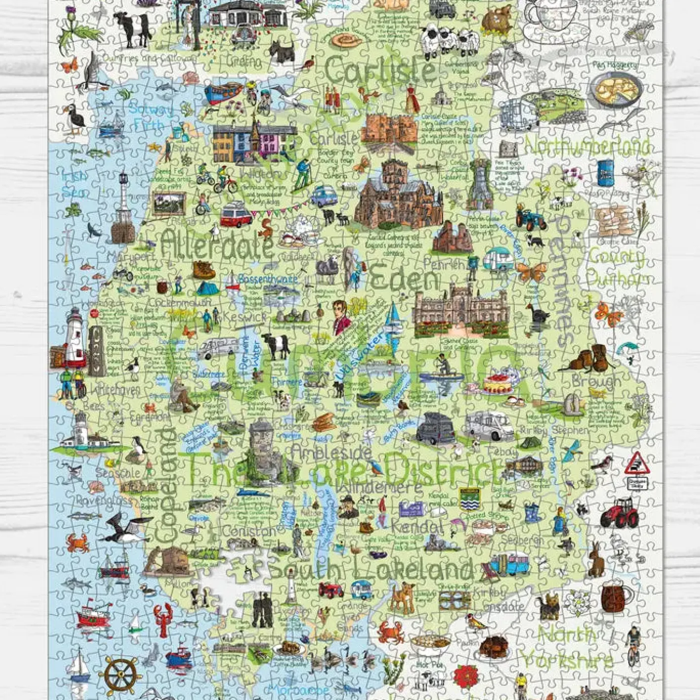 GB Jigsaws Ltd Cumbria & the Lake District Map 1000 Piece Jigsaw Puzzle