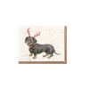 Wrendale Designs Dachshund Through the Snow Enclosure Card