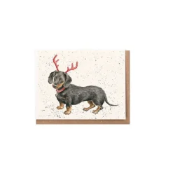Wrendale Designs Dachshund Through the Snow Enclosure Card