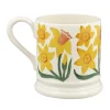 Emma Bridgewater Daffodil Hand-Stamped 1/2 Pint Mug