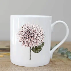 Toasted Crumpet Dahlia Bone China Mug Boxed