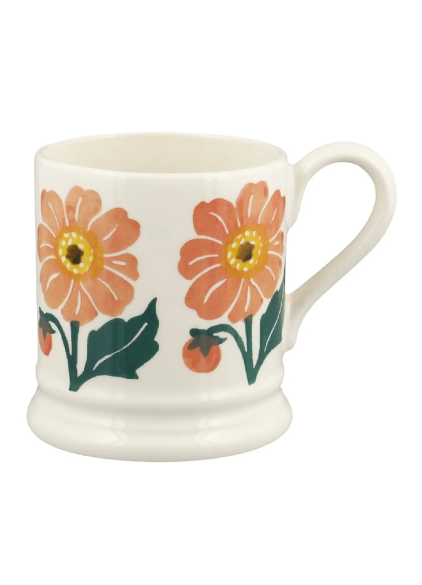 Emma Bridgewater Dahlia Hand-Stamped 1/2 Pint Mug