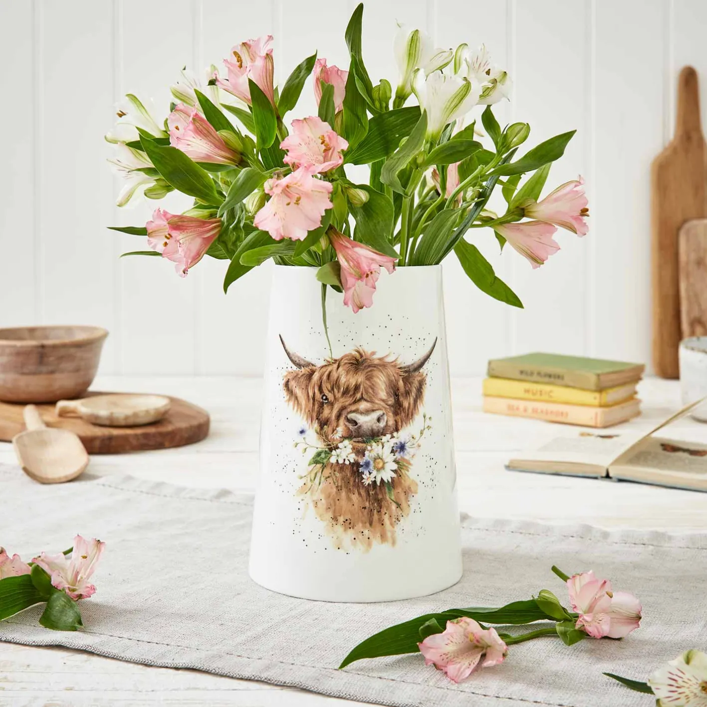 Wrendale Designs 'Daisy Coo' Cow Bone China Vase