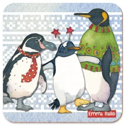 Emma Ball Dancing Penguins Coaster