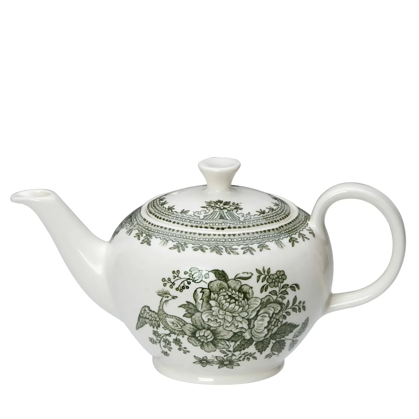 Burleigh Dark Green Asiatic Pheasants Small Teapot