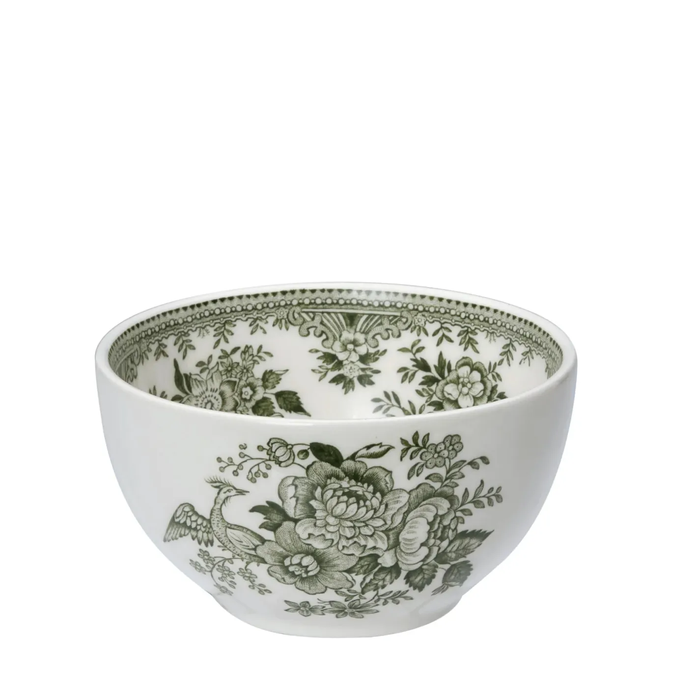 Burleigh Dark Green Asiatic Pheasants Mini Footed Bowl - 4.75in/12cm
