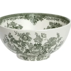 Burleigh Dark Green Asiatic Pheasants Medium Footed Bowl