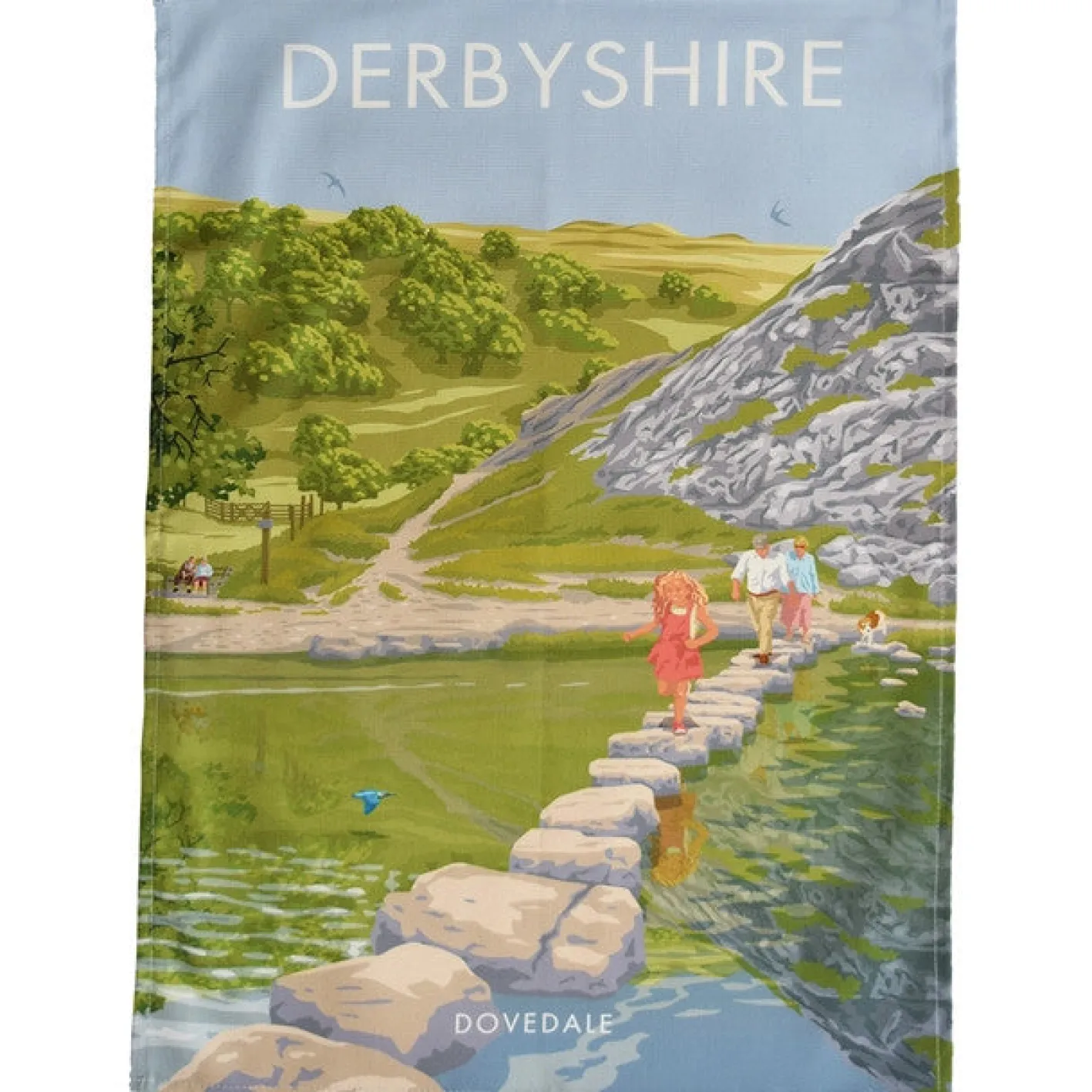Town Towels Derbyshire - Dovedale Tea Towel