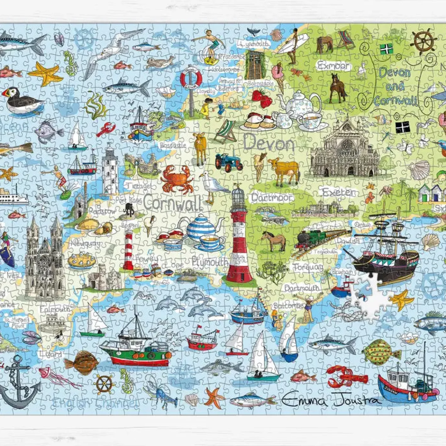 GB Jigsaws Ltd Devon & Cornwall 1000 Piece Jigsaw Puzzle