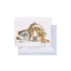 Wrendale Designs 'Dog and Catnap' Bassett Hound and Cat Enclosure Card