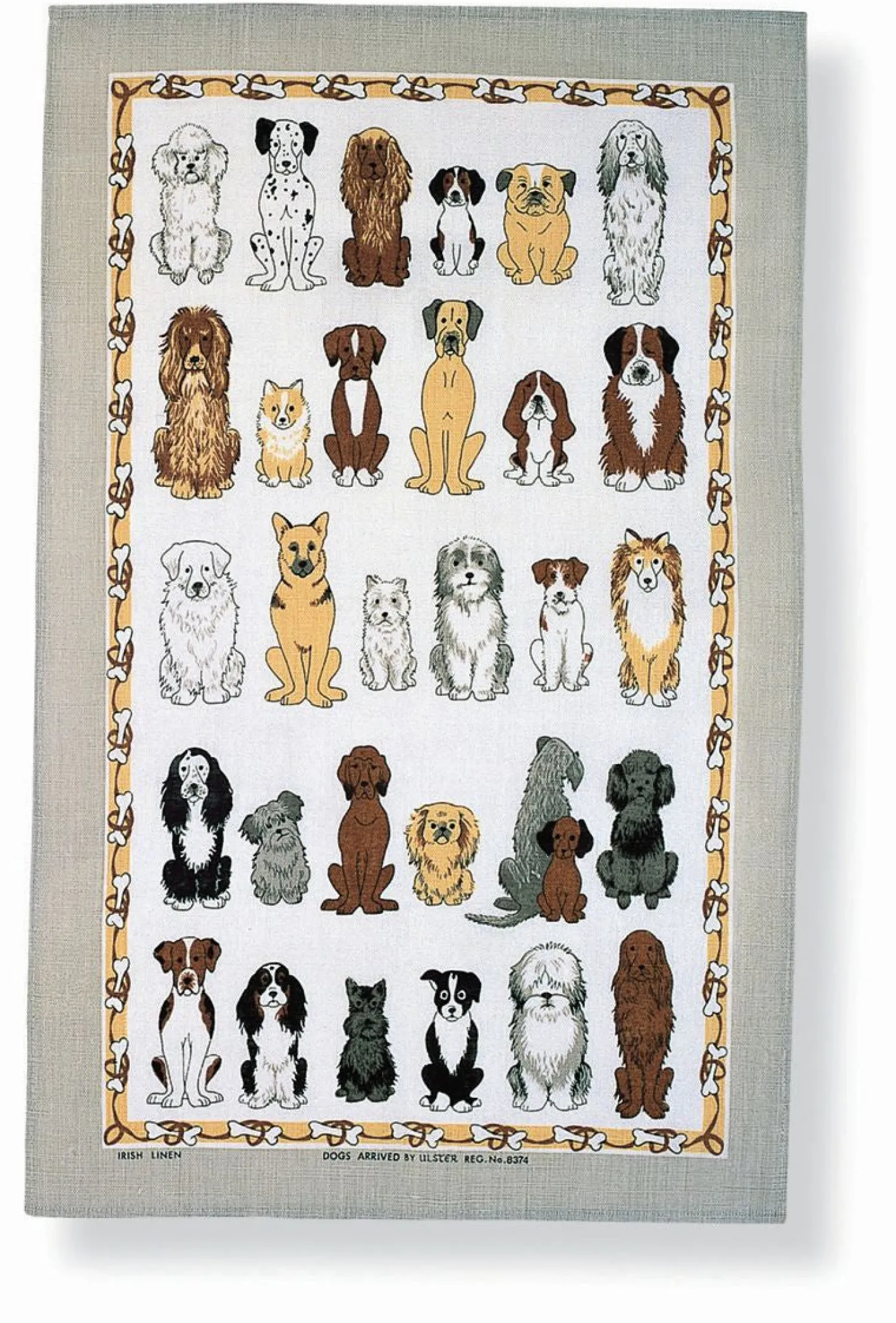 Ulster Weavers Dogs Arrived Cotton Tea Towel
