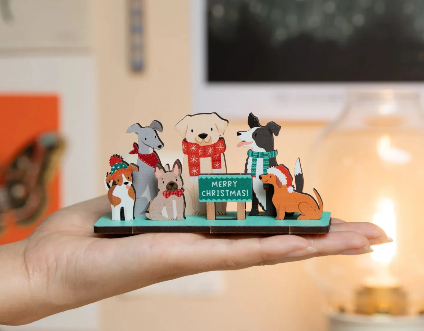 Dapple & Dot Dogs Christmas Pop Out Card