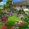 All Jigsaw Puzzles Dogs in a Cottage Garden 1000 Piece Jigsaw Puzzle