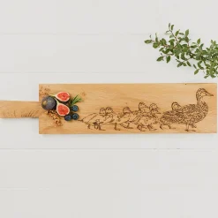 Selbrae Duck & Ducklings Long Oak Serving Paddle