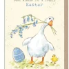 Paper Shed Design Duck with Bluebells Happy Easter Greetings Card
