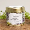 Toasted Crumpet Earl Grey & Sweet Hydrangea Candle in a Matt Gold Tin