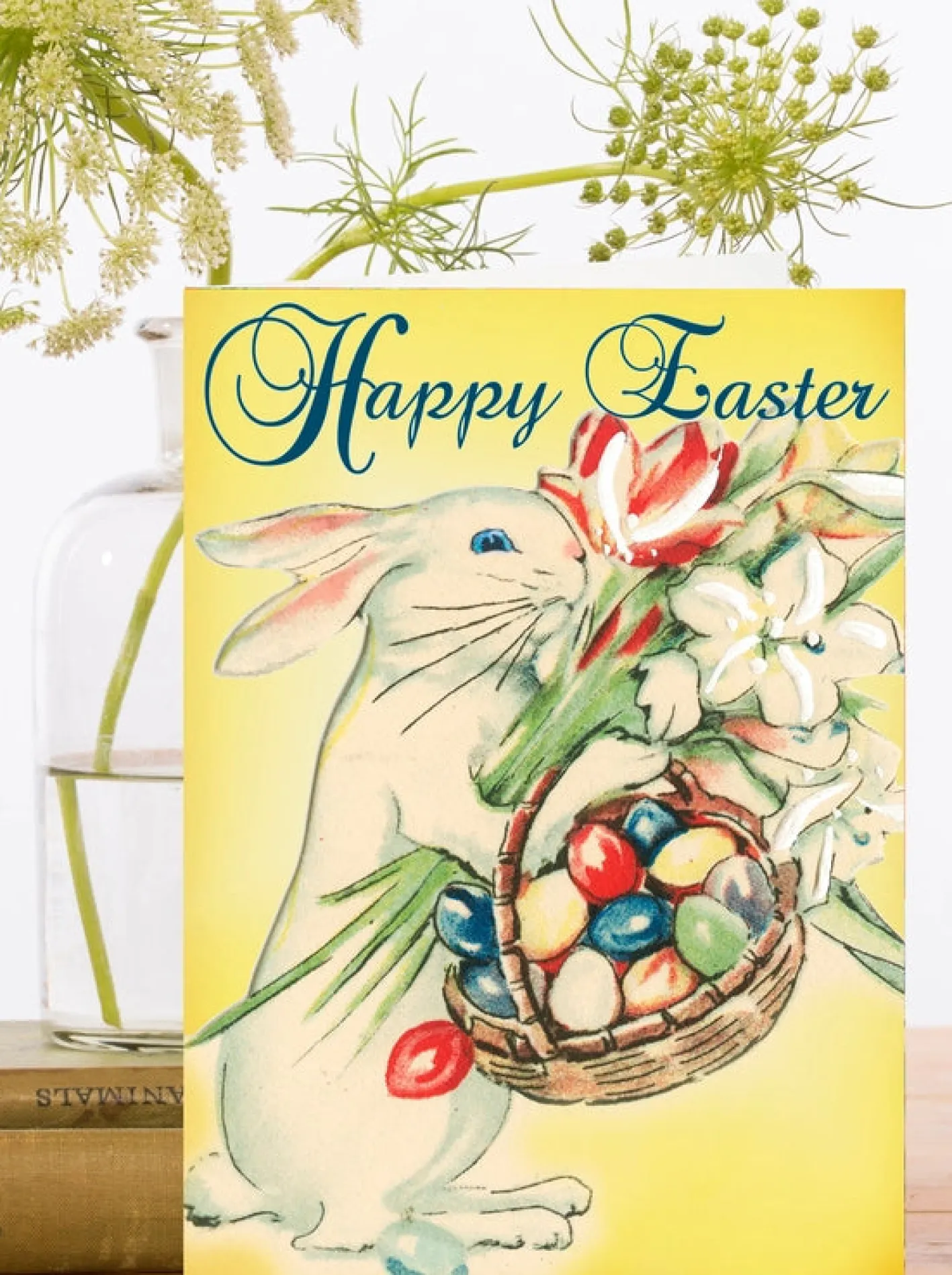 Madame Treacle Easter Basket Easter Card (Yellow)