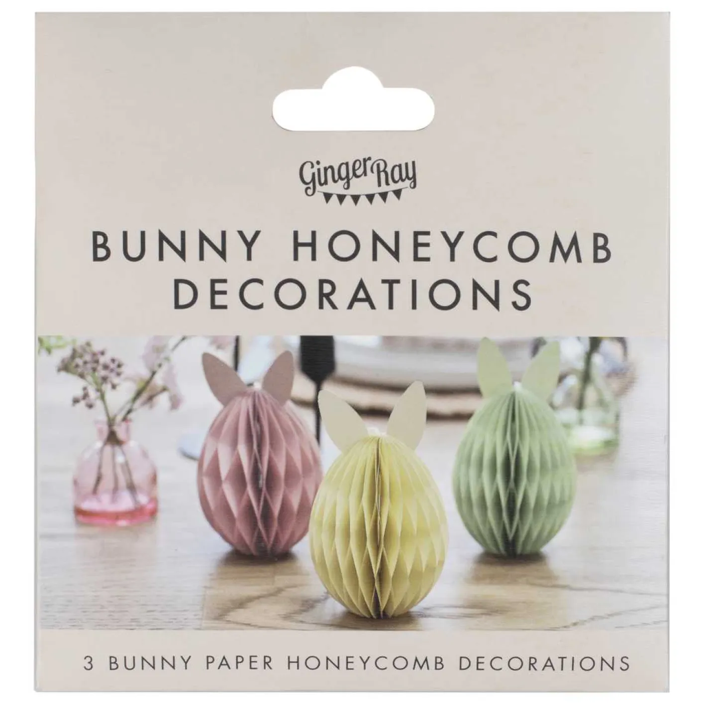 Ginger Ray Easter Bunny Honeycomb Decorations