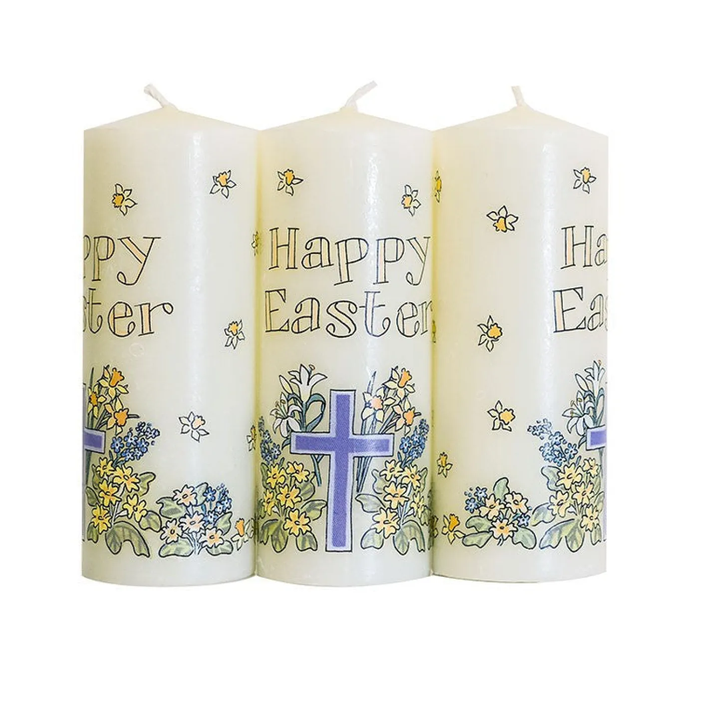 Alison Gardiner Easter Cross Mini Pillar Candle