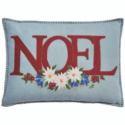 Jan Constantine Edelweiss Noel Pillow - Duck Egg Blue