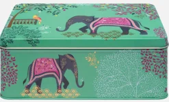 Sara Miller London Elephant Oasis Deep Rectangular Tin