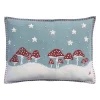 Jan Constantine Enchanted Mushroom Pillow - Duck Egg Blue