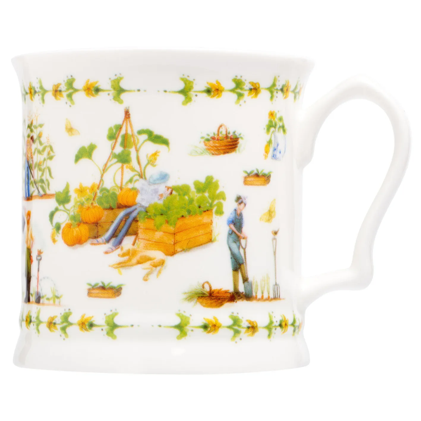 Jane Abbott Designs English Tankard Mug - Vegetable Garden