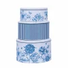 Sanderson Etchings & Roses Set of 3 Round Cake Tins