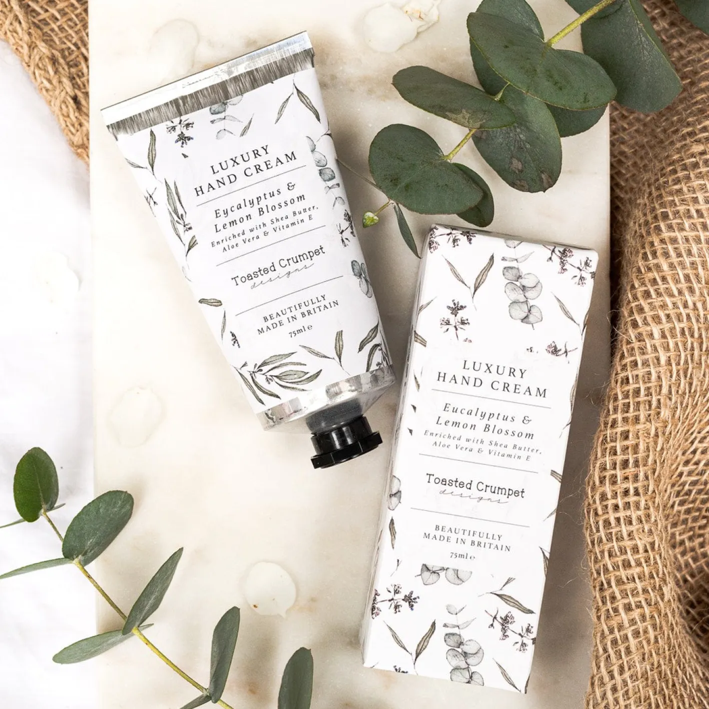 Toasted Crumpet Eucalyptus and Lemon Blossom Luxury Hand Cream 75ml