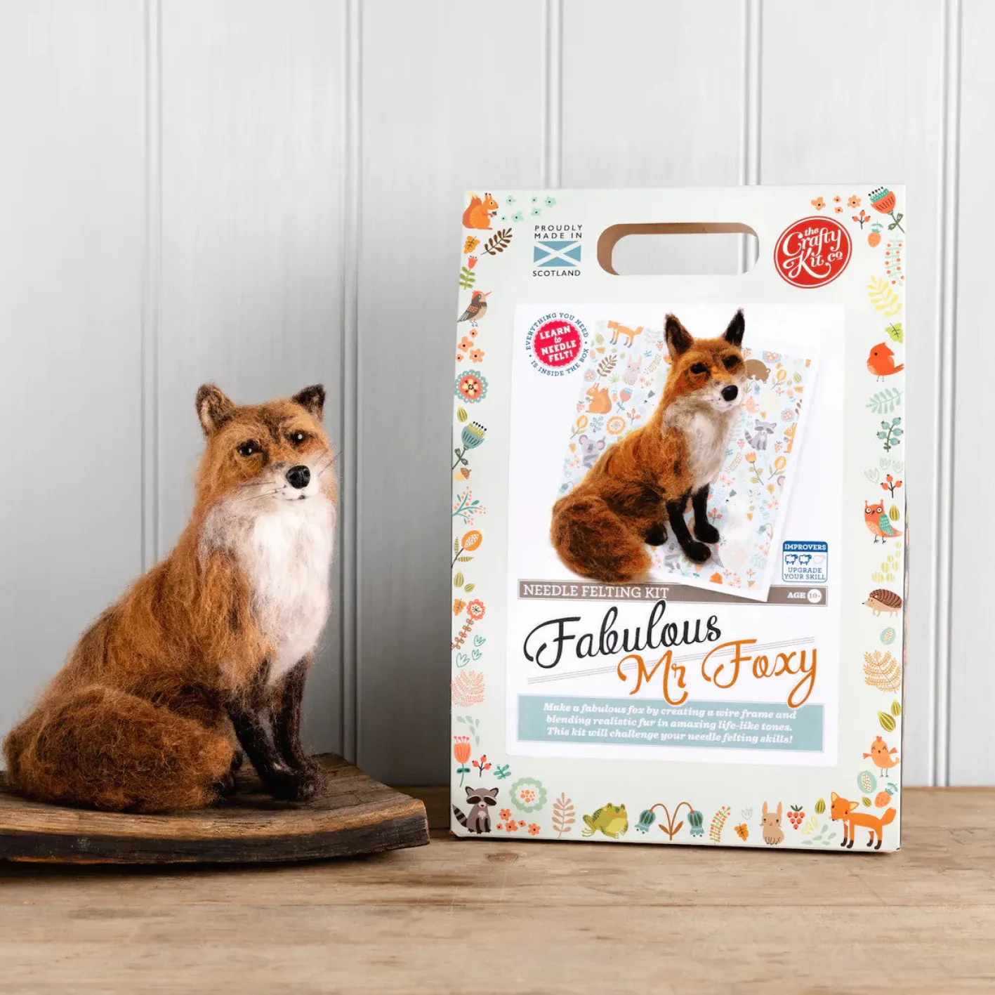 The Crafty Kit Co. Fabulous Mr Foxy Needle Felting Kit