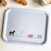 Jin Designs Farm Collection Birch Wood Tray
