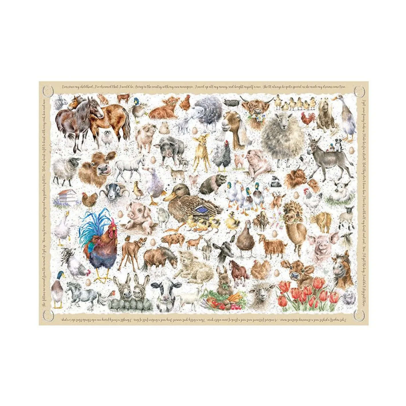 Wrendale Designs 'Farmyard Friends' Jigsaw Puzzle by