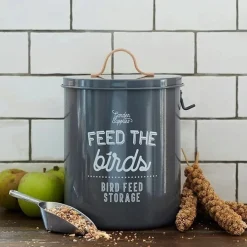 Burgon & Ball 'Feed the Birds' Bird Feed Tin in Charcoal