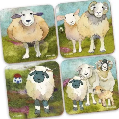 Emma Ball Felted Sheep Coasters- Set of 4