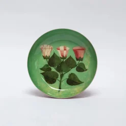 Roomytown Festival of Flowers Round Enamel Printed Tray