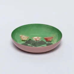Roomytown Festival of Flowers Round Enamel Printed Tray