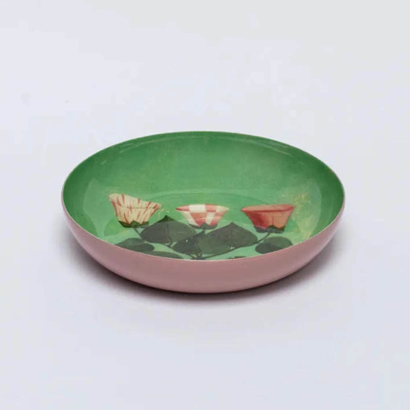 Roomytown Festival of Flowers Round Enamel Printed Tray