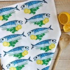 Lucky Lobster Fish & Lemon Tea Towel
