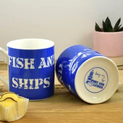 Port & Lemon Fish and Ships Bone China Mug