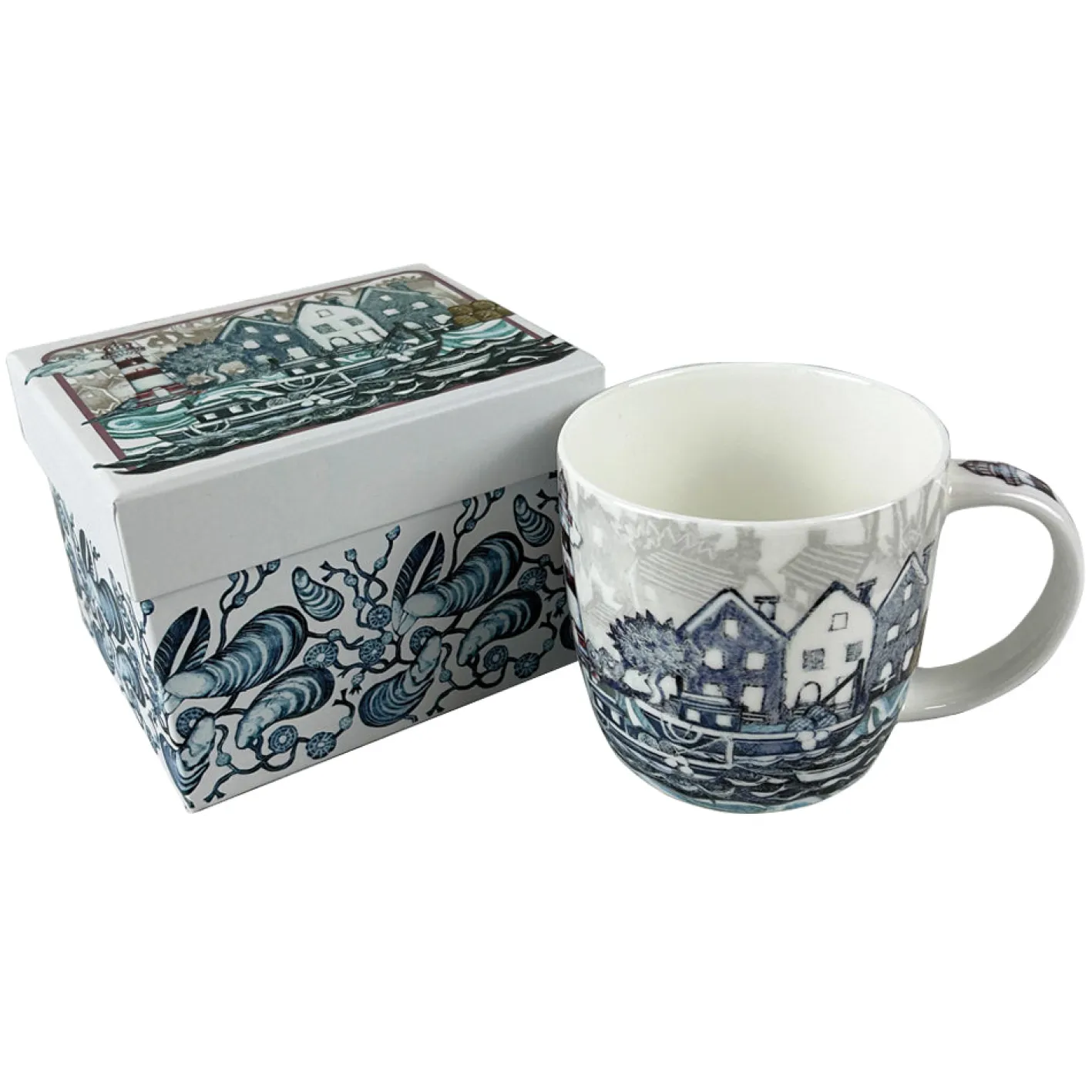 Emma Ball Fishing Village China Mug (Boxed)