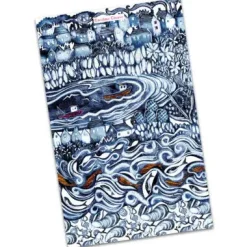 Emma Ball Fishing Village Tea Towel