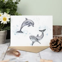 Wrendale Designs 'Flippin Around' Dolphin Greetings Card